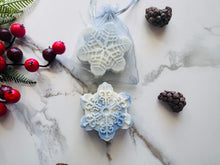 Load image into Gallery viewer, Minty Snowflakes Soap Bar
